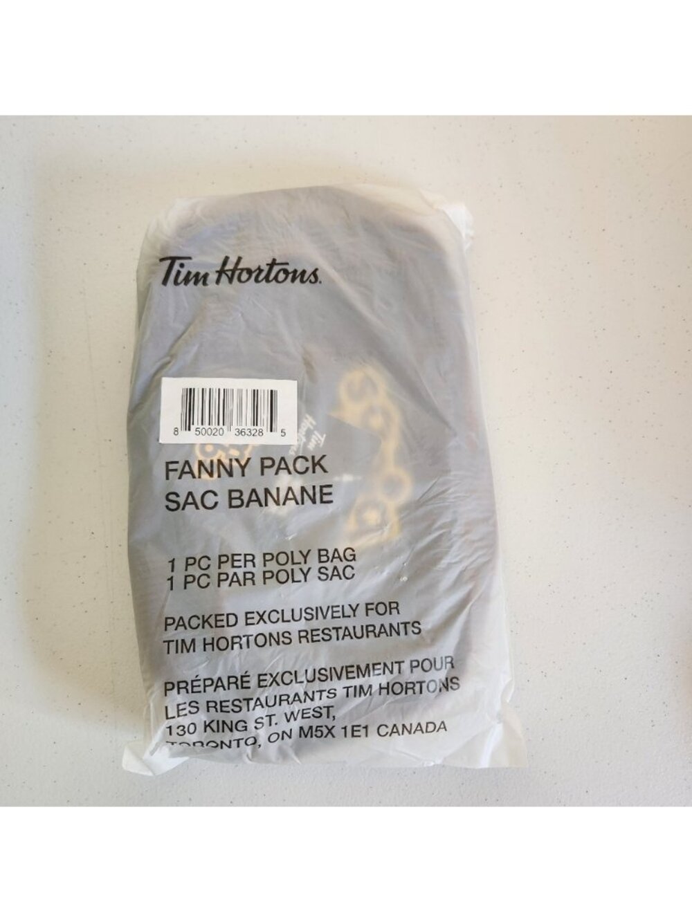 TimBiebs X Justin Bieber Tim Hortons Logo Fanny Pack NEW NWT 2021 Brown Corduroy - Picture 6 of 6